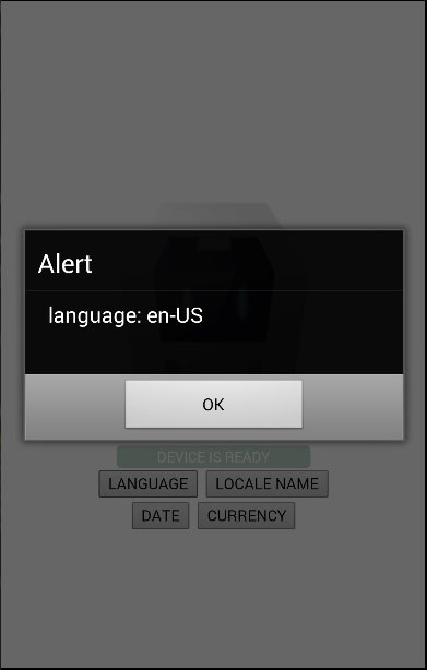 Cordova Globalization Language